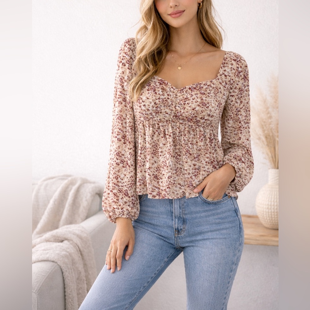 Elegant Animal Print Women's Blouse